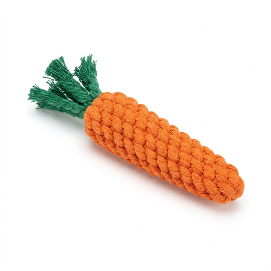HushPaw Carrot Knot Cotton Rope Dog Toy